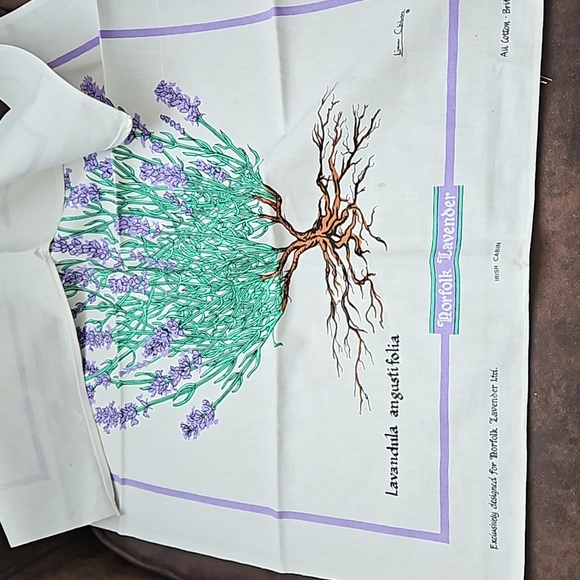 The English Lavender Norfolk Lavender Cotton Tea Towel By Irish Cabin - Picture 3 of 3